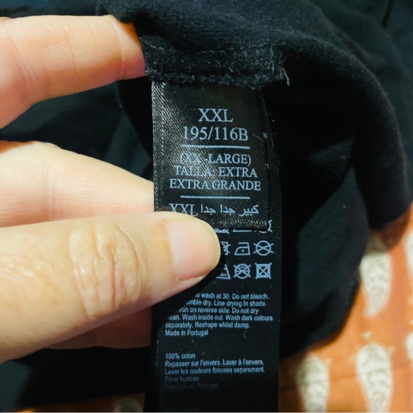 ALL SAINTS ryker SS black cotton soft polo shirt men’s XXL - Picture 5 of 5